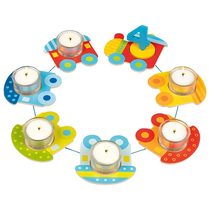 Goki Wooden Birthday Train (Flat)