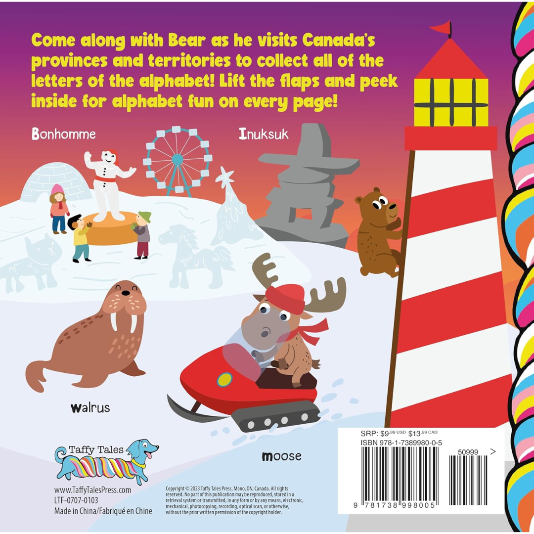 Taffy Tales Lift-The-Flap Board Book - Canada ABC Fun Flaps