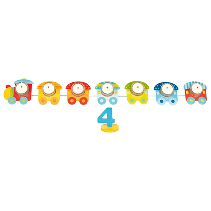 Goki Wooden Birthday Train (Flat)