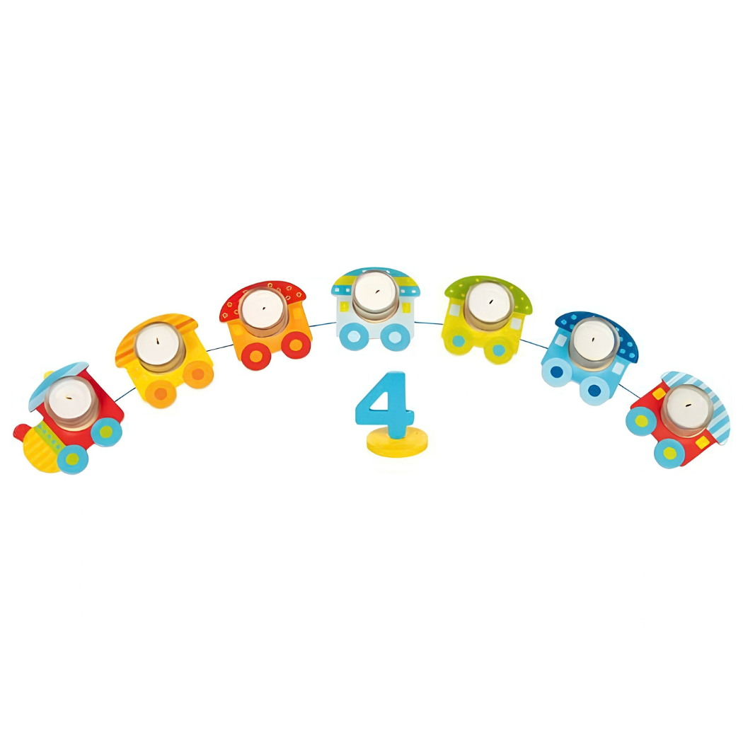 Goki Wooden Birthday Train (Flat)
