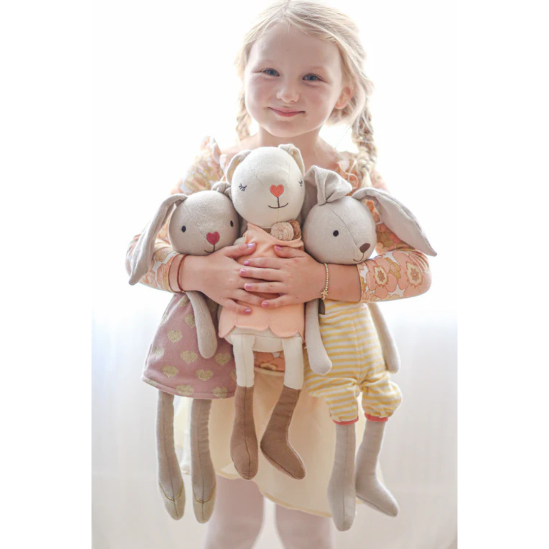 Apple Park Organic Cotton Knit Plush Toy - Benny Bunny