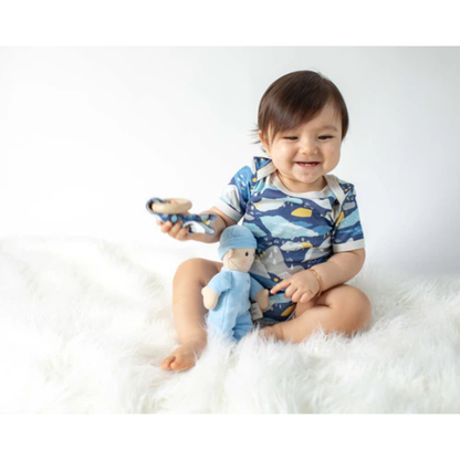 Apple Park Organic Baby First Doll - Blue