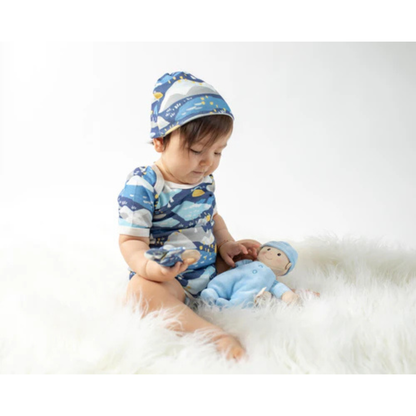 Apple Park Organic Baby First Doll - Blue