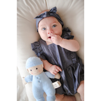 Apple Park Organic Baby First Doll - Blue
