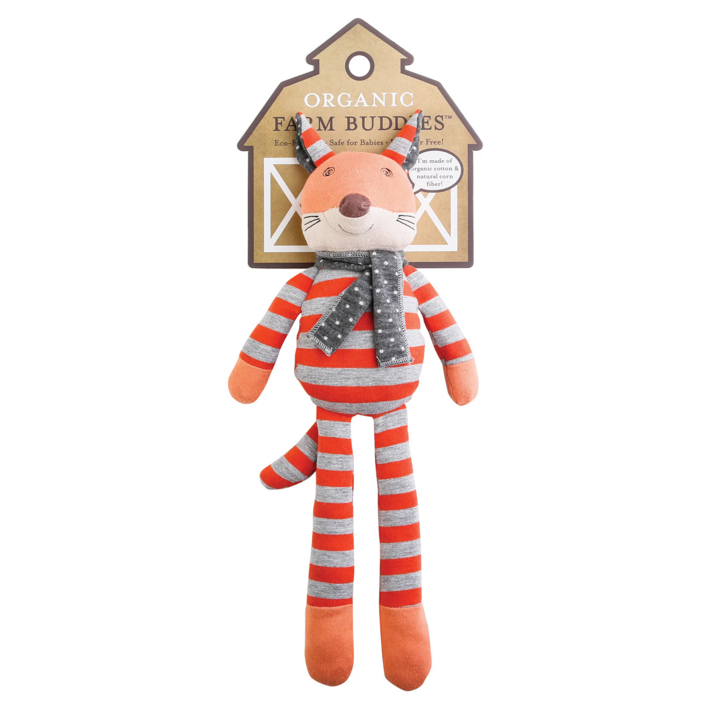 Organic Farm Buddies Organic Plush Toy - Frenchy Fox 14"