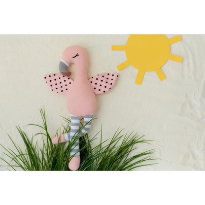 Organic Farm Buddies Organic Cotton Plush Toy - Franny Flamingo 14"
