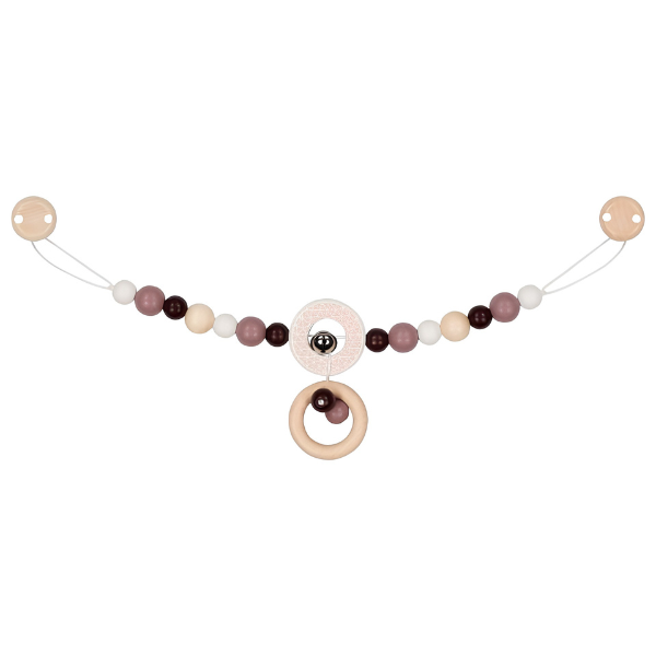 Heimess Wooden Pram Stroller Chain with Clips - Blackberry