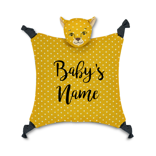 [Personalized] OFB Organic Cotton Baby Blankie - Charlie Cheetah Blankie