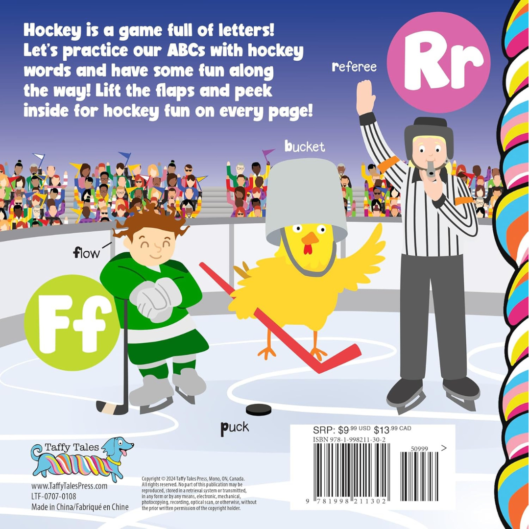 Taffy Tales Lift-The-Flap Board Book - Hockey ABC Fun Flaps