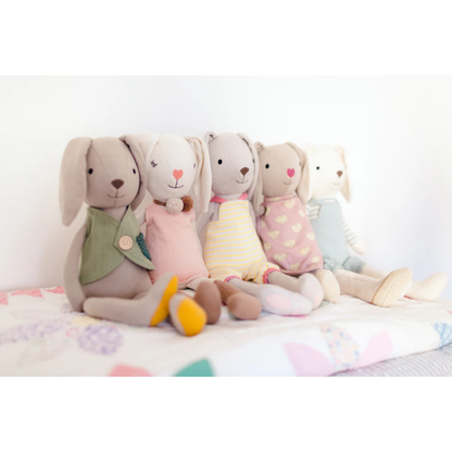 Apple Park Organic Cotton Knit Plush Toy - Finn Bunny