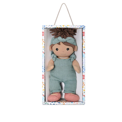 Apple Park Organic Dress Up Doll - Park Friend Paloma (Teal)
