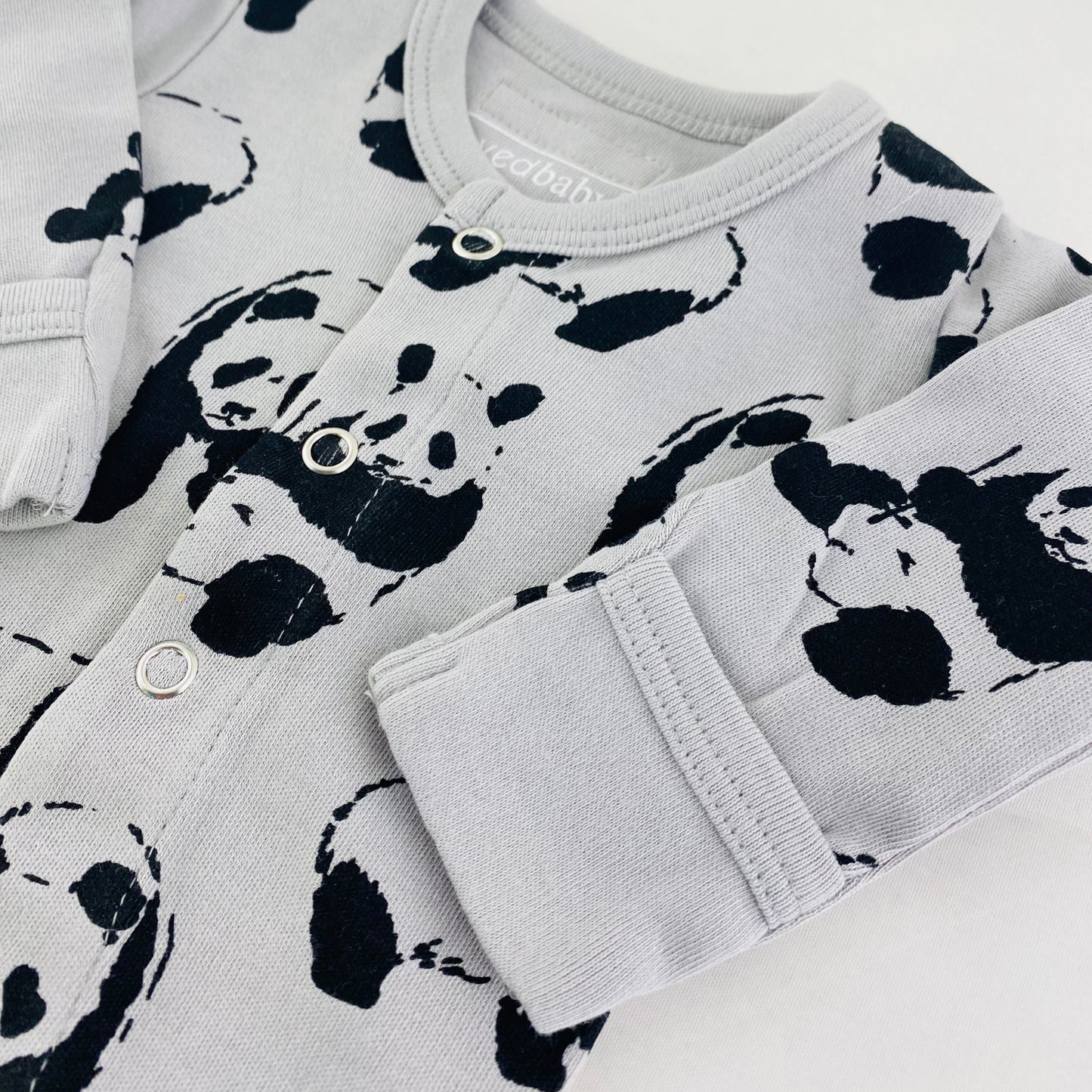 L'ovedbaby Gl'oved-Sleeve Organic Footie - Panda