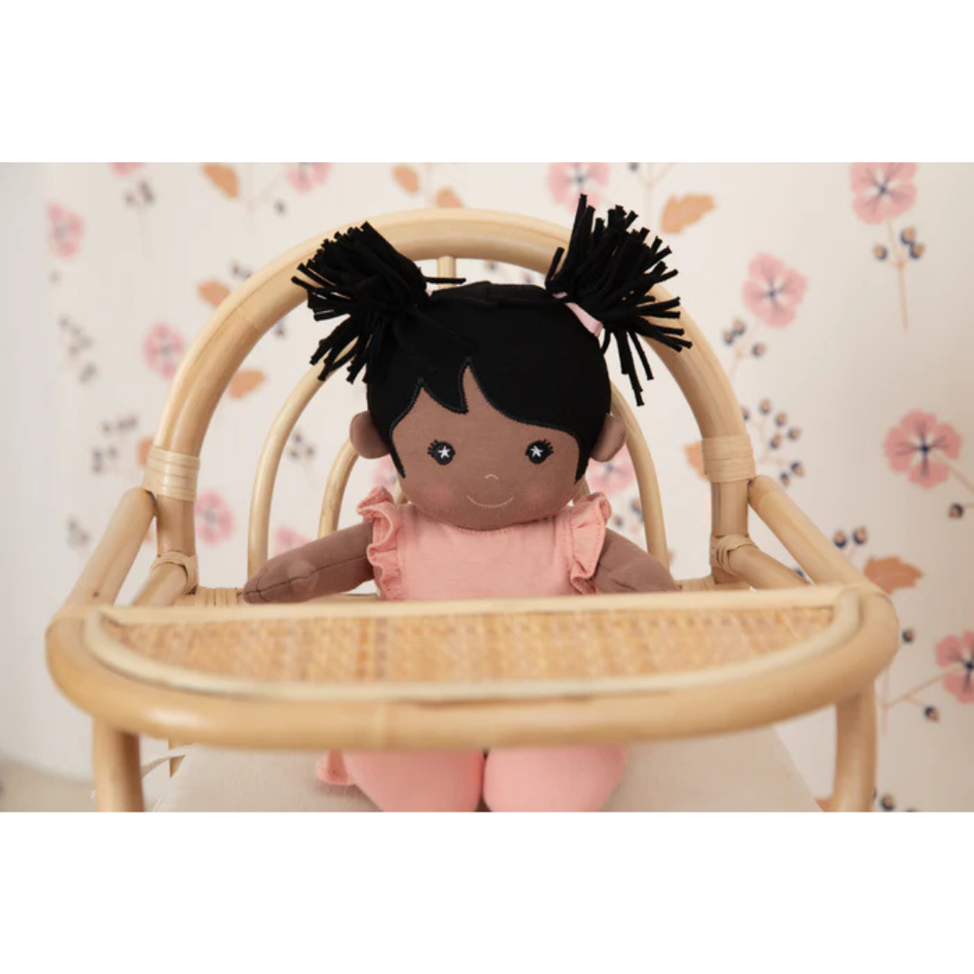 Apple Park Organic Dress Up Doll - Mia in Dusty Rose