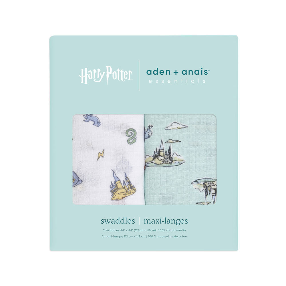 Aden Anais Essentials Swaddle Blankets - Harry Potter™ Hogwarts (2 Pack)
