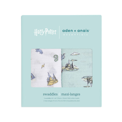 Aden Anais Essentials Swaddle Blankets - Harry Potter™ Hogwarts (2 Pack)
