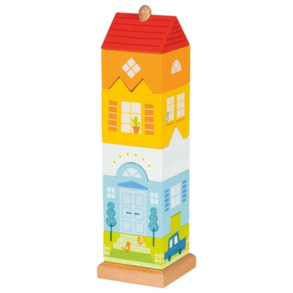 Goki Wooden Stacking Tower Town House