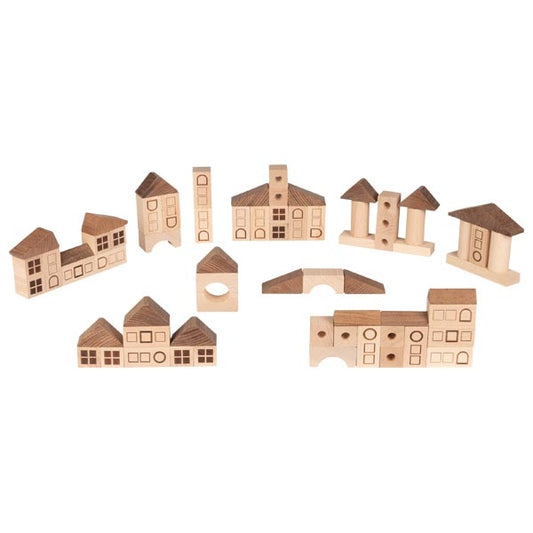 Goki Nature Wooden Building Bricks Town