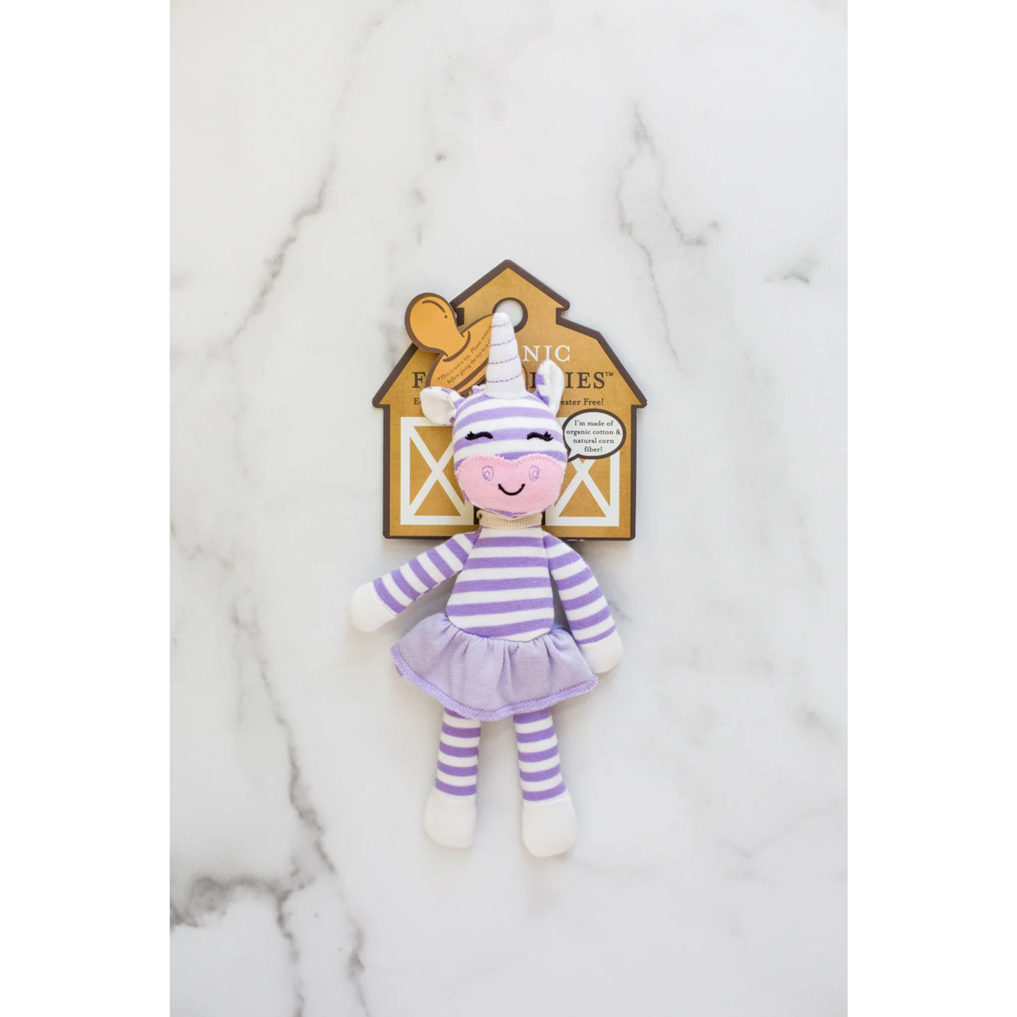 Organic Farm Buddies Plush Toy - Cupcake the Unicorn