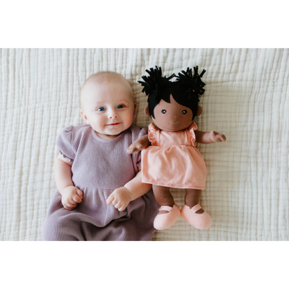 Apple Park Organic Dress Up Doll - Mia in Dusty Rose
