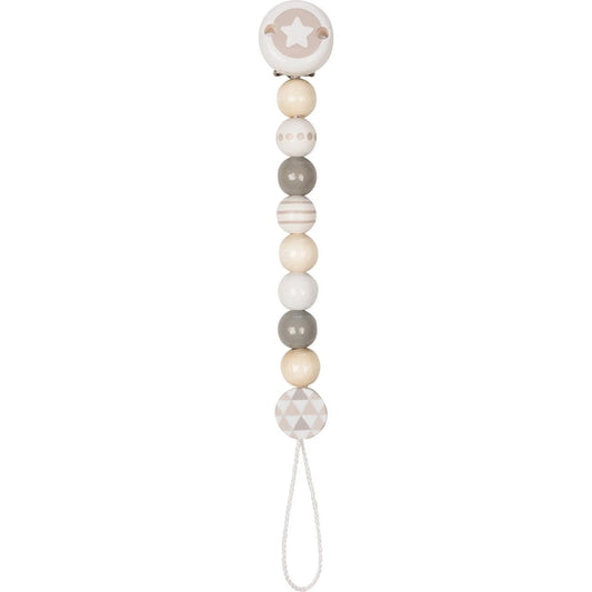 Heimess Wooden Pacifier Clip - Soother Chain Star Grey