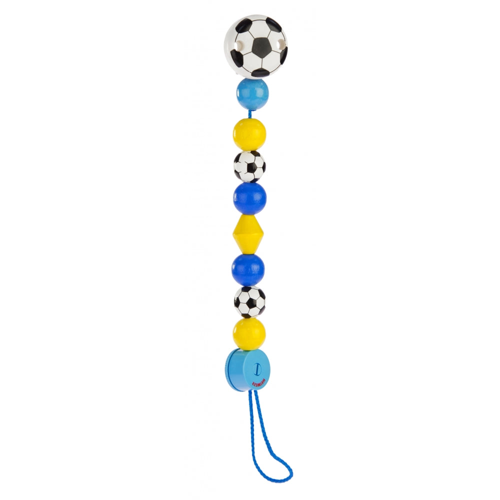 Heimess Wooden Pacifier Clip - Soother Chain Football