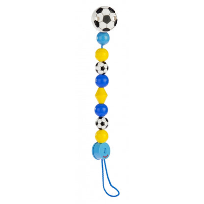 Heimess Wooden Pacifier Clip - Soother Chain Football