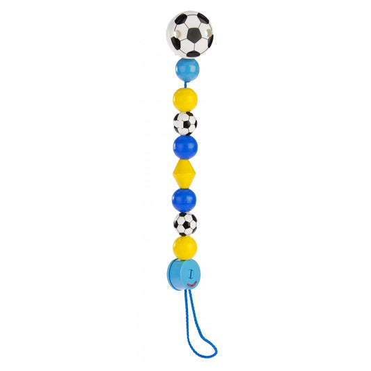 Heimess Wooden Pacifier Clip - Soother Chain Football