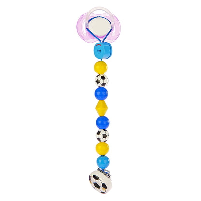 Heimess Wooden Pacifier Clip - Soother Chain Football