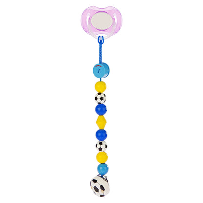 Heimess Wooden Pacifier Clip - Soother Chain Football