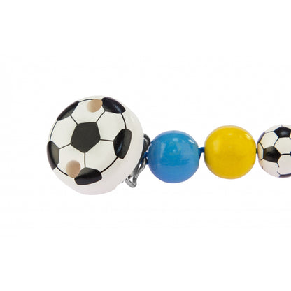 Heimess Wooden Pacifier Clip - Soother Chain Football