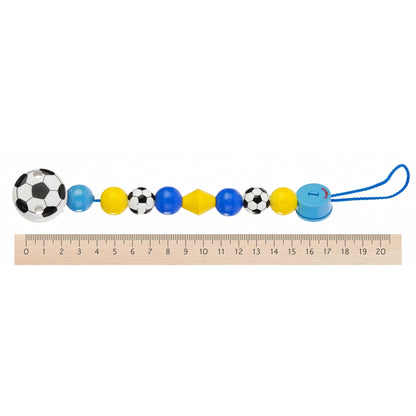 Heimess Wooden Pacifier Clip - Soother Chain Football