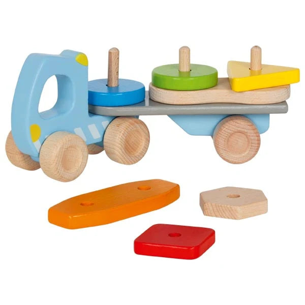 Goki Wooden Truck with Stacking Freight