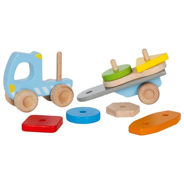 Goki Wooden Truck with Stacking Freight