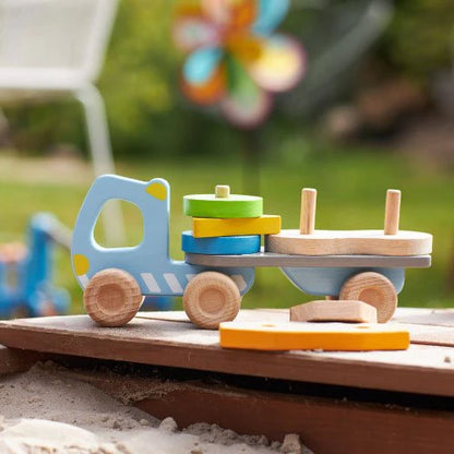 Goki Wooden Truck with Stacking Freight