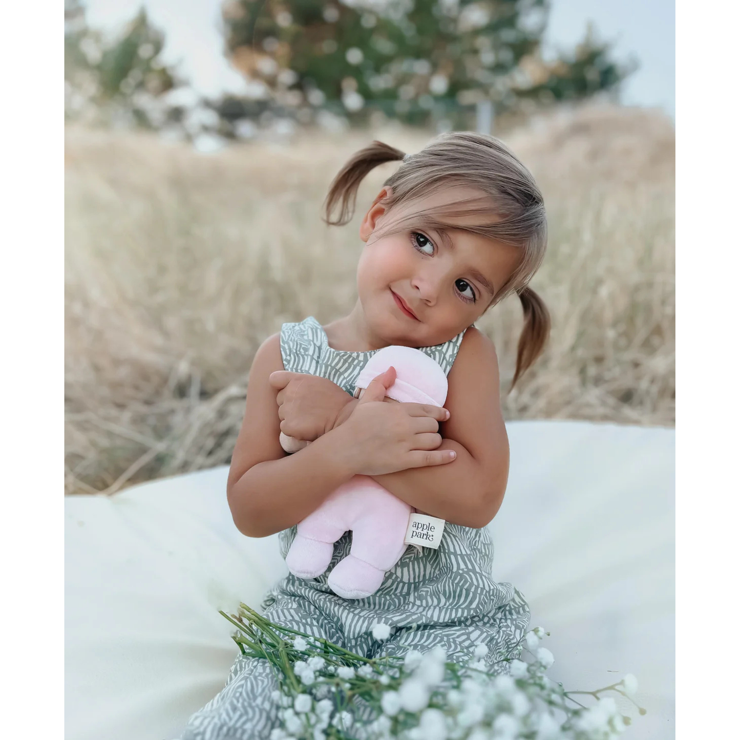 Apple Park Organic Baby First Doll - Pink