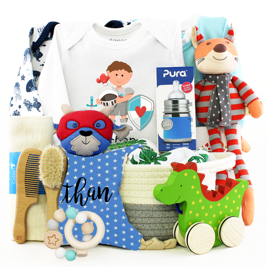 Zeronto Baby Boy Gift Basket - The Adventure Of Little Brave Knight