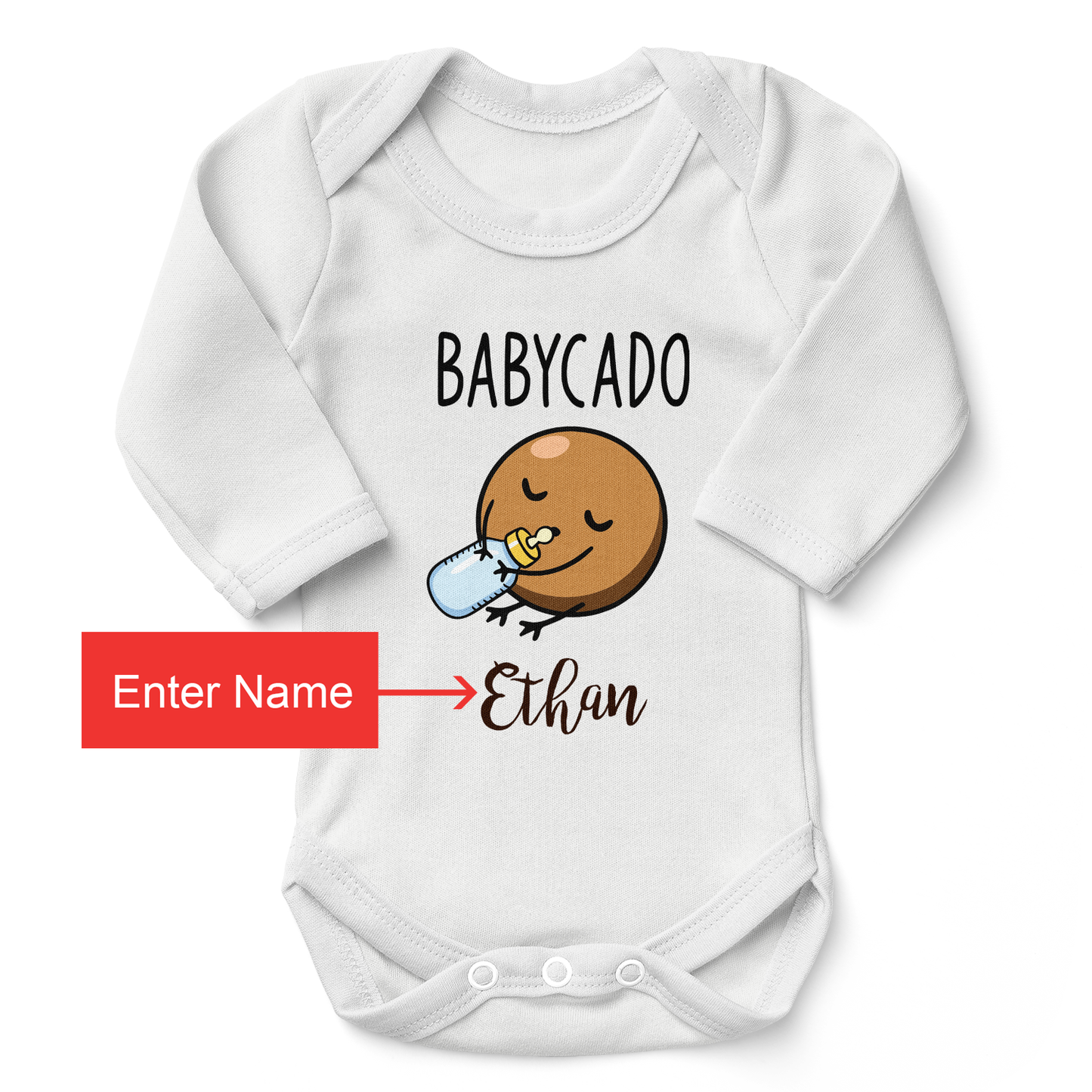 Personalized Matching Mom & Baby Organic Outfits - Avocado Family