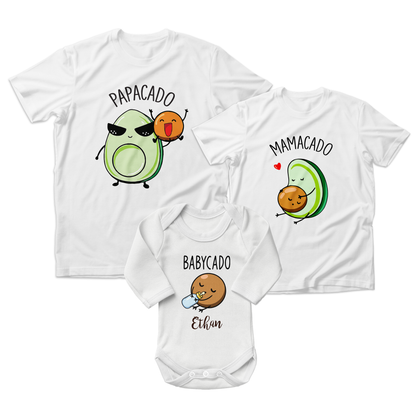 [Personalized] Endanzoo Matching Family Organic Outfits - Avocado Family