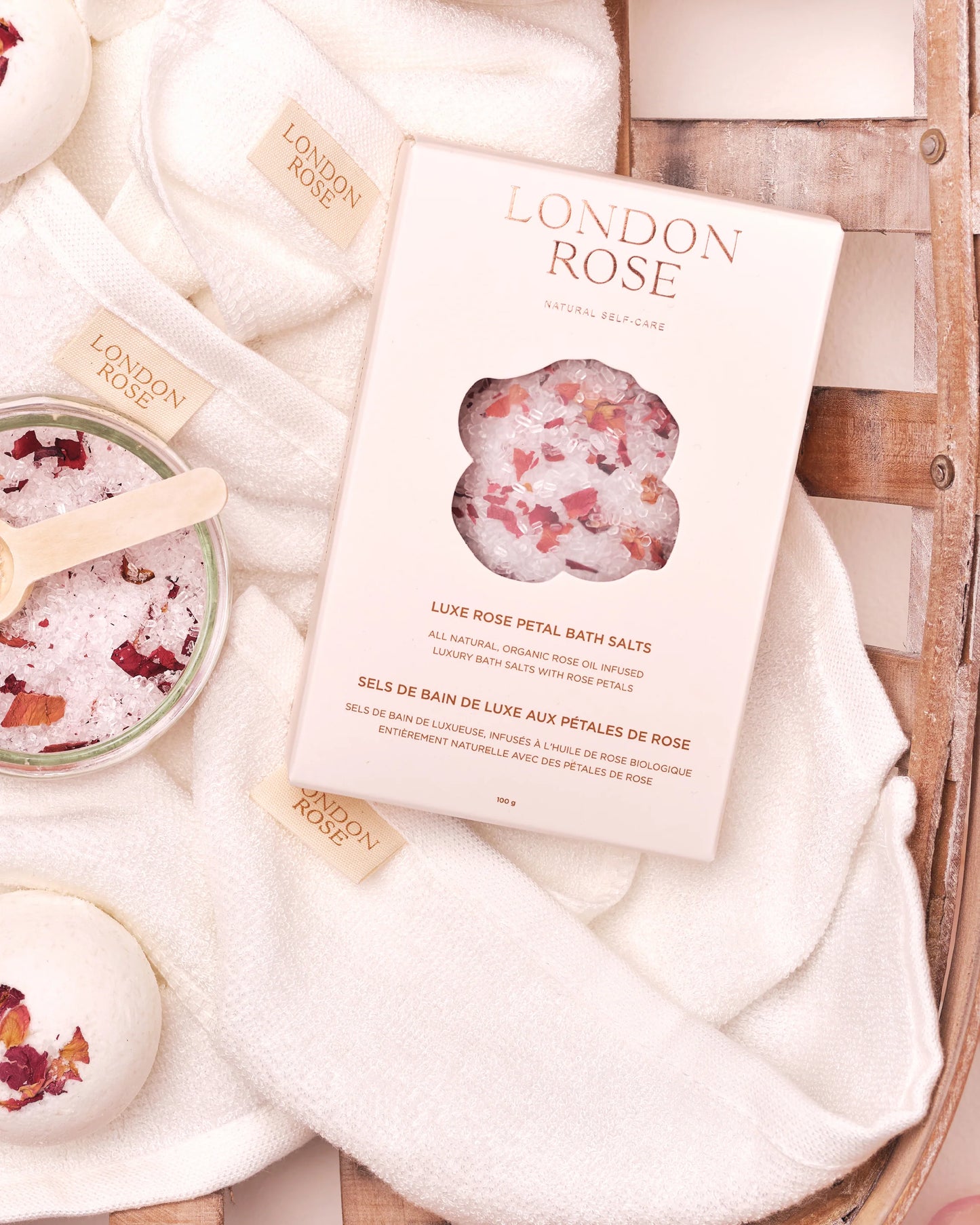 London Rose Luxe Rose Petal Bath Salts 100G