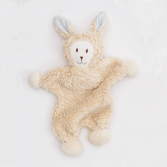 Under The Nile Snuggle Bunny Lovey (With Blue Ears) 13"