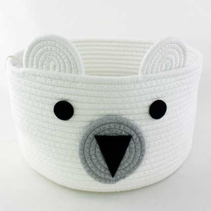 Ecolysium Cotton Woven Rope Basket - Bear