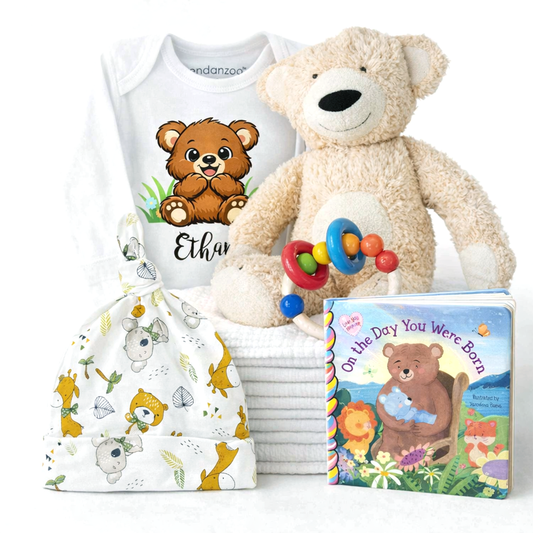 Zeronto Baby Gift Basket - I Can Bearly Wait
