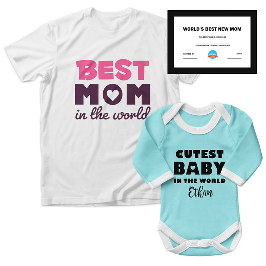 Endanzoo Gift Bundle for New Mom & Baby (Best Mom in the World)