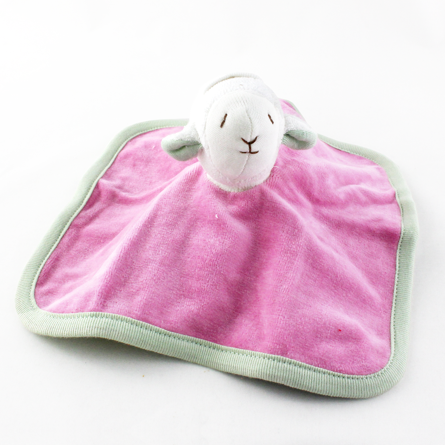 Under The Nile Organic Scrappy Lamb Lovie Blankie - Solid Pink