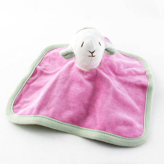 Under The Nile Organic Scrappy Lamb Lovie Blankie - Solid Pink