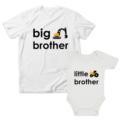 Endanzoo Matching Big Brother & Little Brother Organic Outfit - Trucks