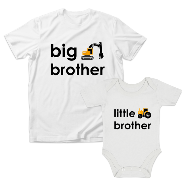 Matching Big Brother & Little Brother Organic Outfit - Trucks
