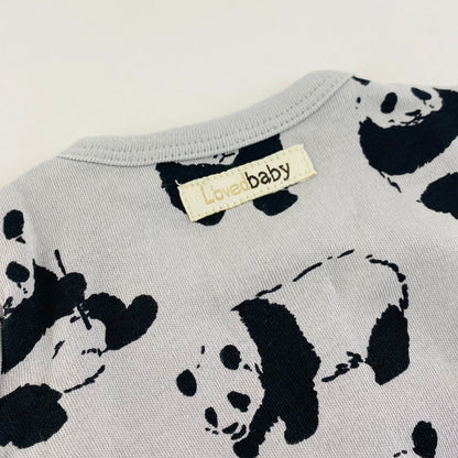 L'ovedbaby Gl'oved-Sleeve Organic Footie - Panda