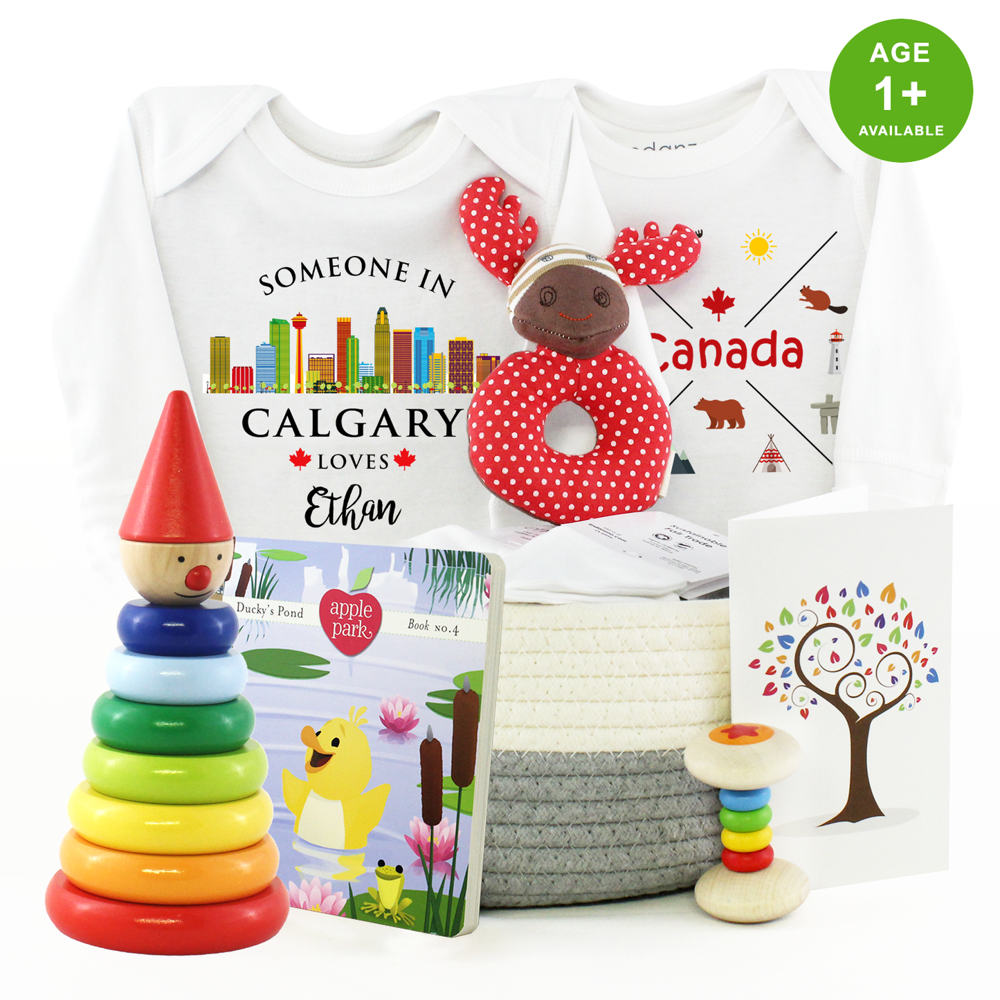Zeronto Baby Gift Basket - Someone in Calgary Loves You