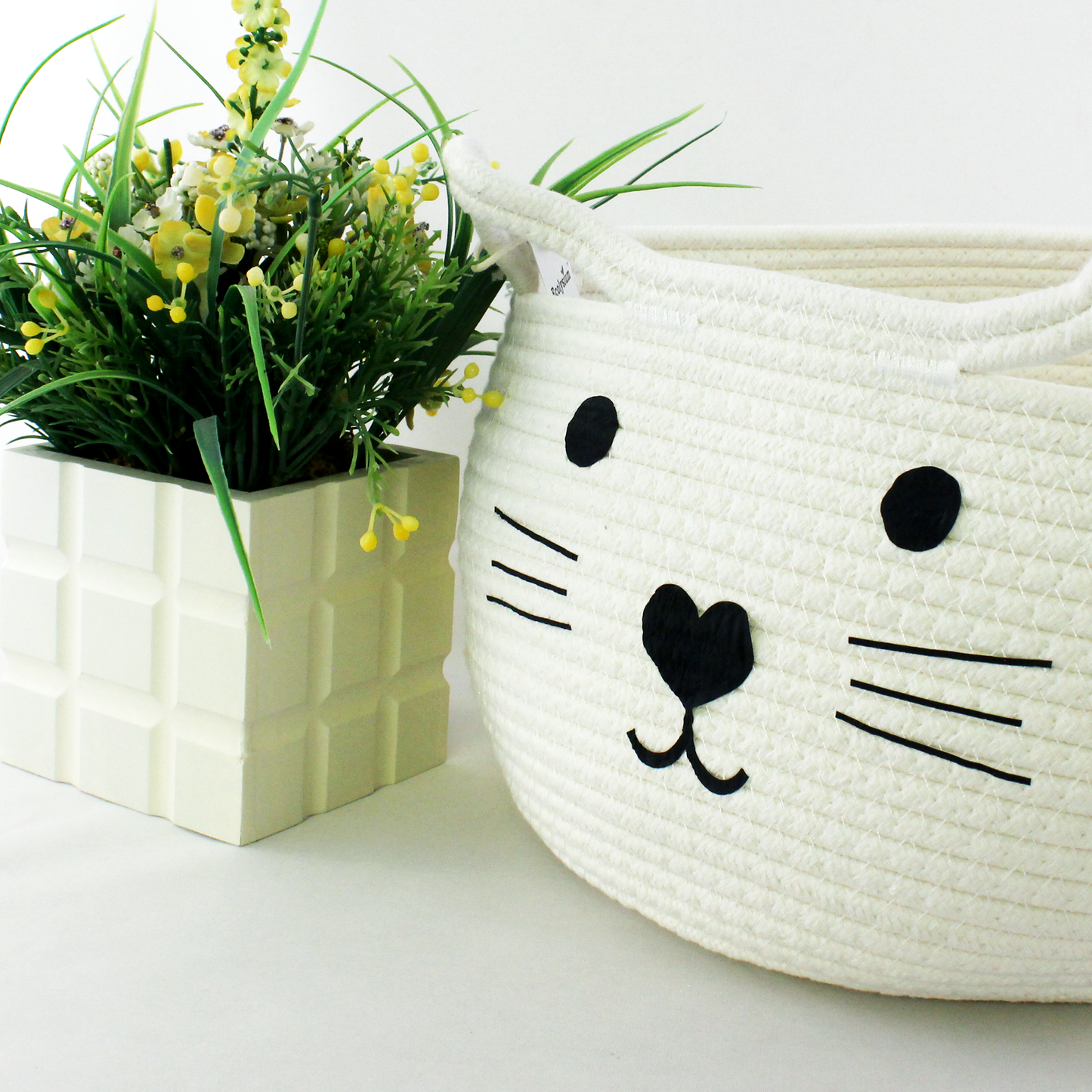 Ecolysium Cotton Woven Rope Basket - Cat